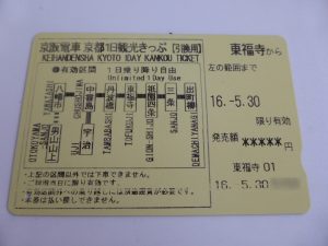 京阪電車 京都1日観光きっぷ