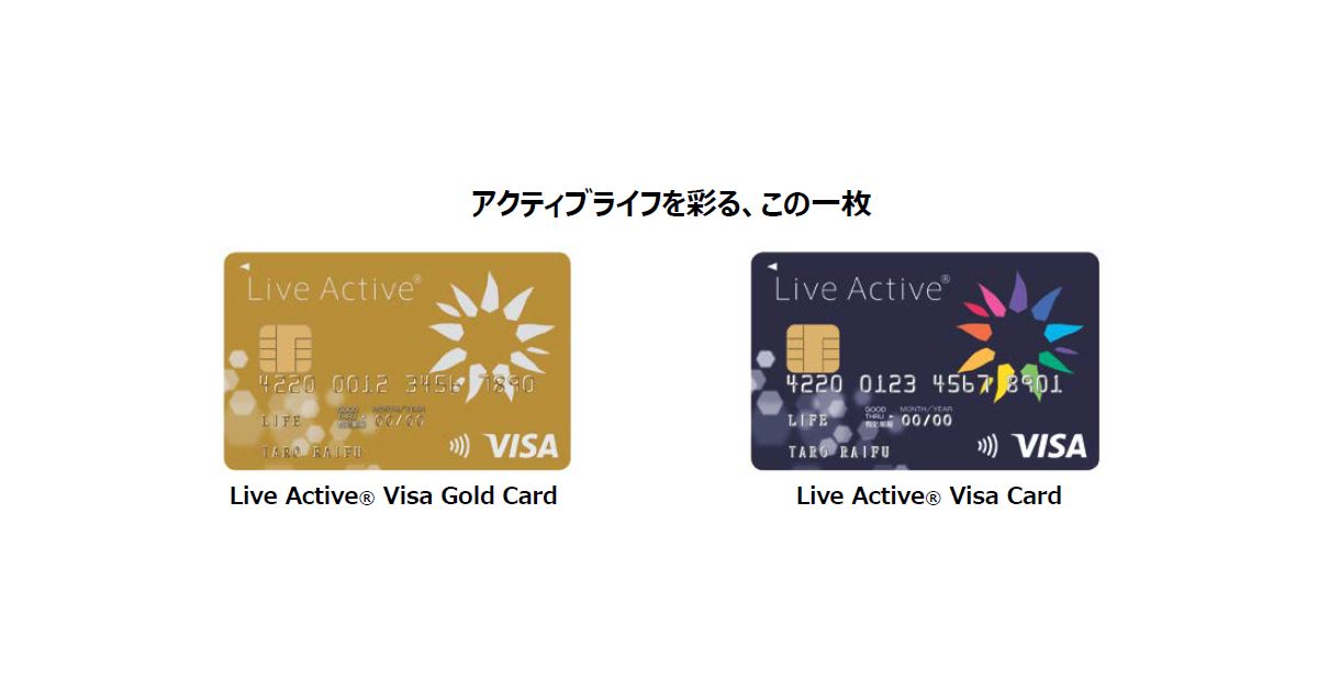 ライフカード、プロティア・ジャパンとの提携クレジットカード「Live Active Visa Card」の発行を開始