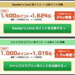 ジャックス、Reader's CardポイントとラブリィポイントからGポイントへの交換増量キャンペーンを実施