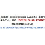 「SEIBU PRINCE CLUB」のポイント名称「プリンスポイント」を「SEIBU Smile POINT」に変更