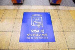Visaのタッチ決済対応改札機への誘導