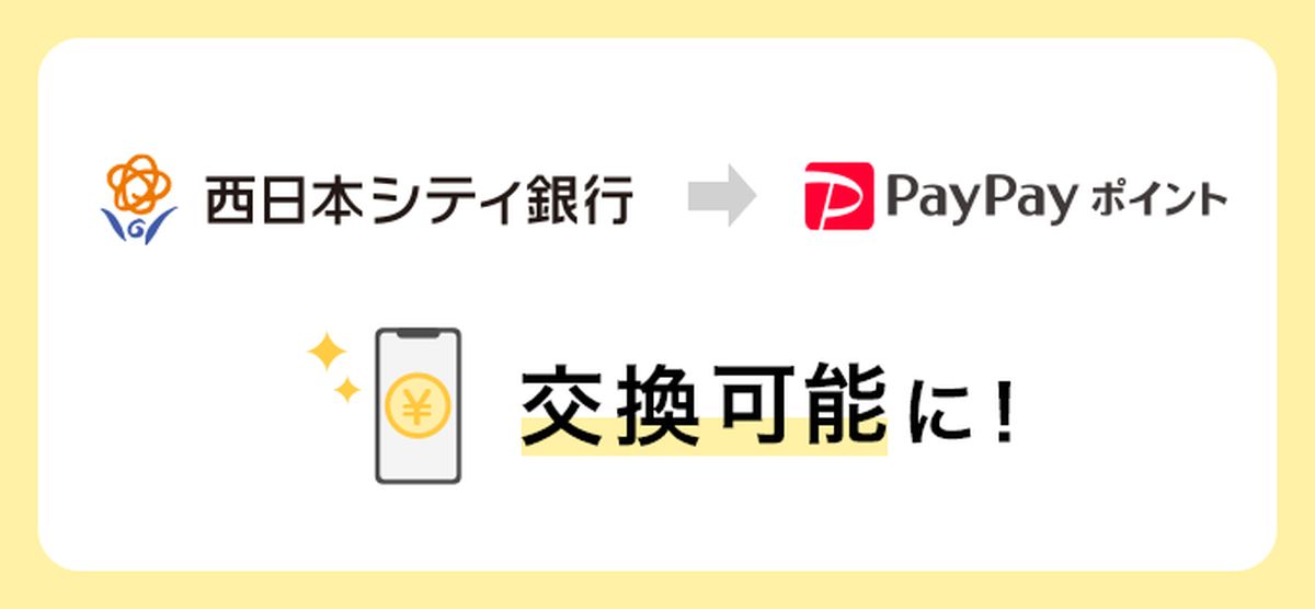 西日本シティ銀行、取引でたまるポイントを「PayPayポイント」へのポイント交換サービスを開始