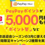 PayPayグルメ、最大5,000円相当のPayPayポイントがもらえる「ポイント祭」など開催