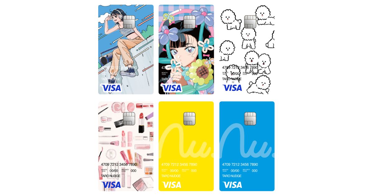 Nudge、学生に人気のカードデザイン6種を発表　韓国で利用すると10回に1回の決済がキャッシュバックとなるキャンペーンも