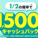 ニトリ、三井住友カードで支払うと1/2の確率で1,500円キャッシュバックキャンペーン実施