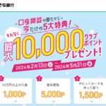 りそな銀行・埼玉りそな銀行、口座開設で最大1万ポイント獲得できるキャンペーン実施