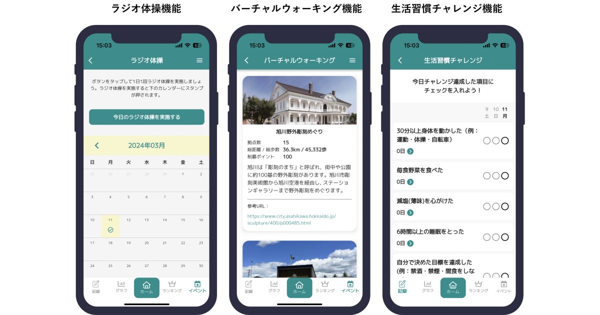 北海道旭川市、「あさひかわ健幸アプリ」を開始